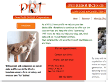 Tablet Screenshot of petresourcesoftracy.com